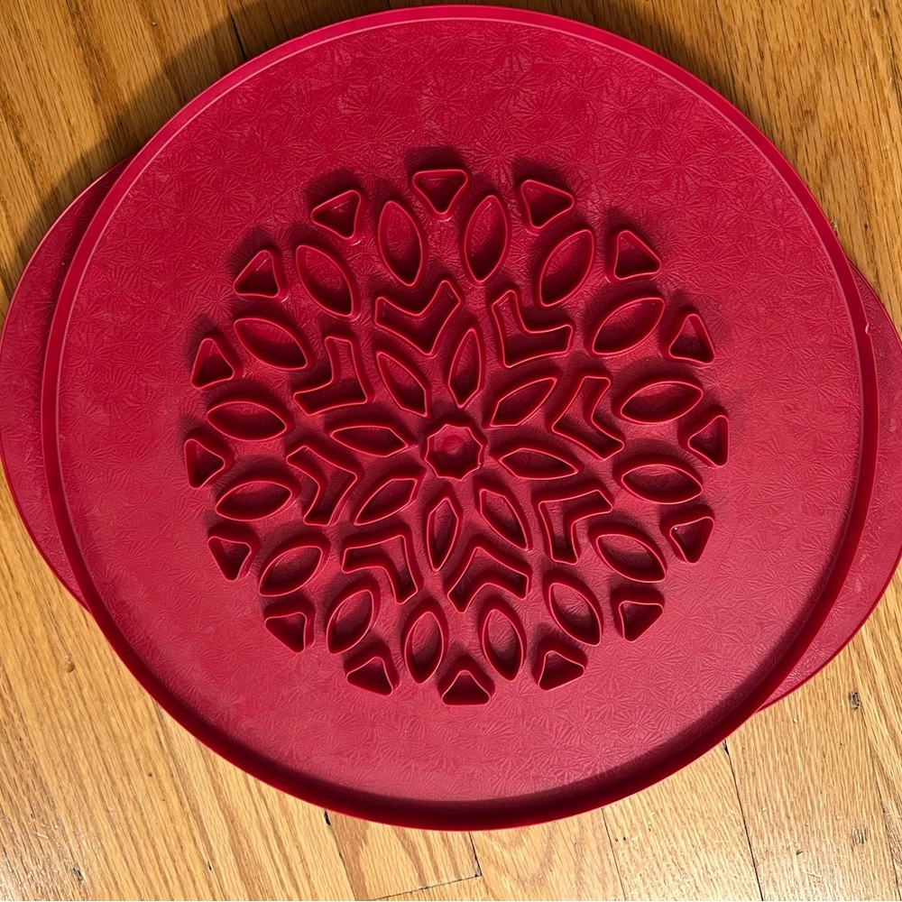 Nordic Ware Reversible Pie Top Cutter Lattice and Hearts Red